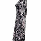 Diane von Furstenberg Black Swirl Silk Print Wrap Dress Size 4