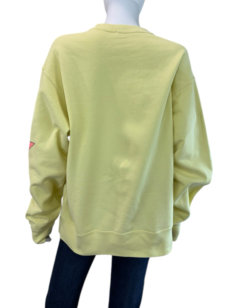 Madhappy Yellow Apple Pan Pie Fleece Sweat Shirt Size S