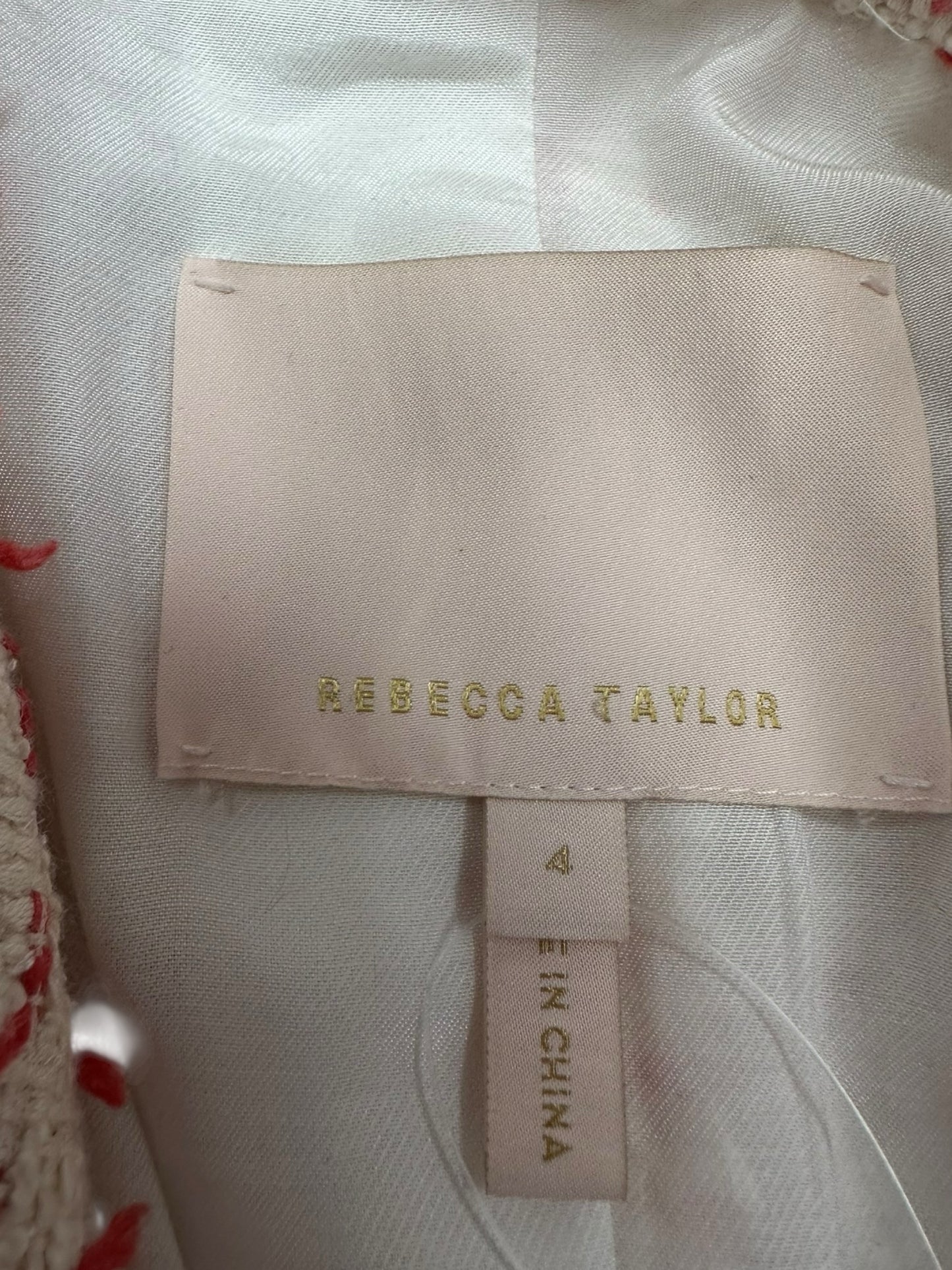 Rebecca Taylor Pink Tweed Blazer Size 4 P