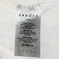 Sandro White Ruffle Neck Blouse Size 3