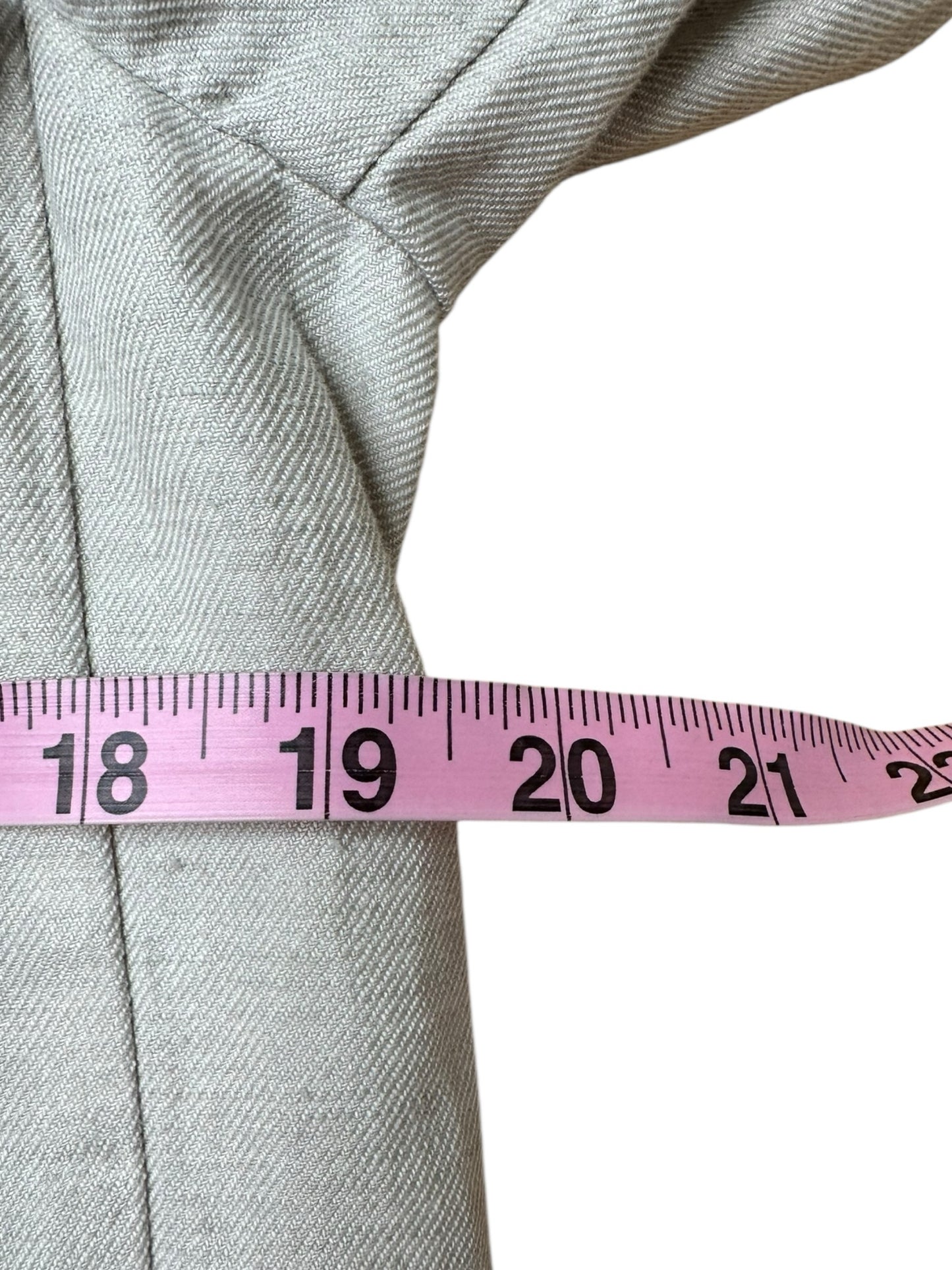 AllSaints Tan Linen Double Breasted Sammie Blazer Size 2