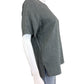 EILEEN FISHER Gray Plaid Blouse Size S