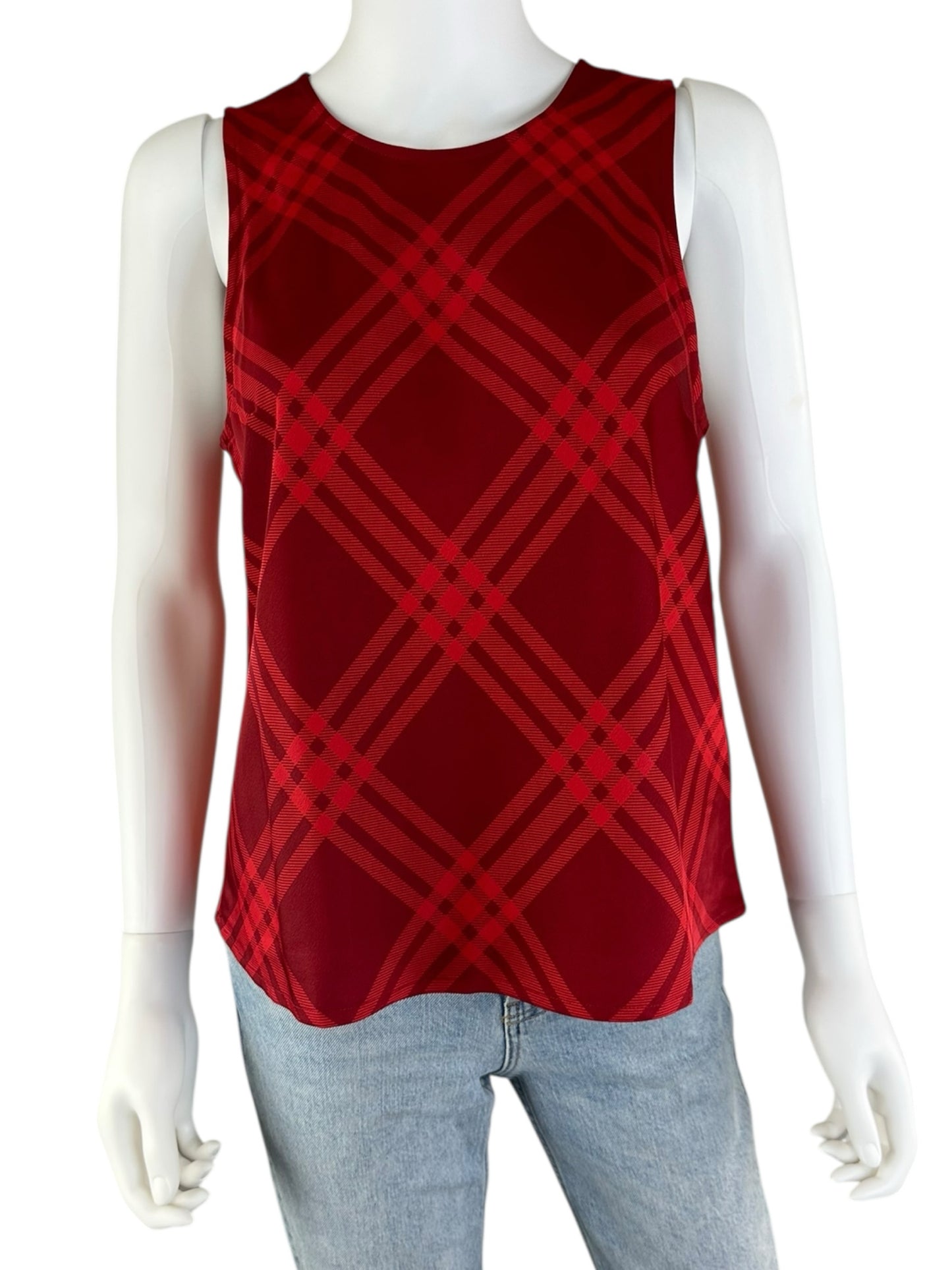 J. Crew NWT Red Plaid Tank Size S