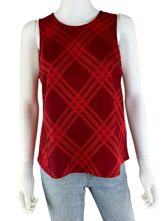 J. Crew NWT Red Plaid Tank Size S