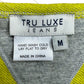 tru luxe Gray and Yellow Contrast Knit Top Size M