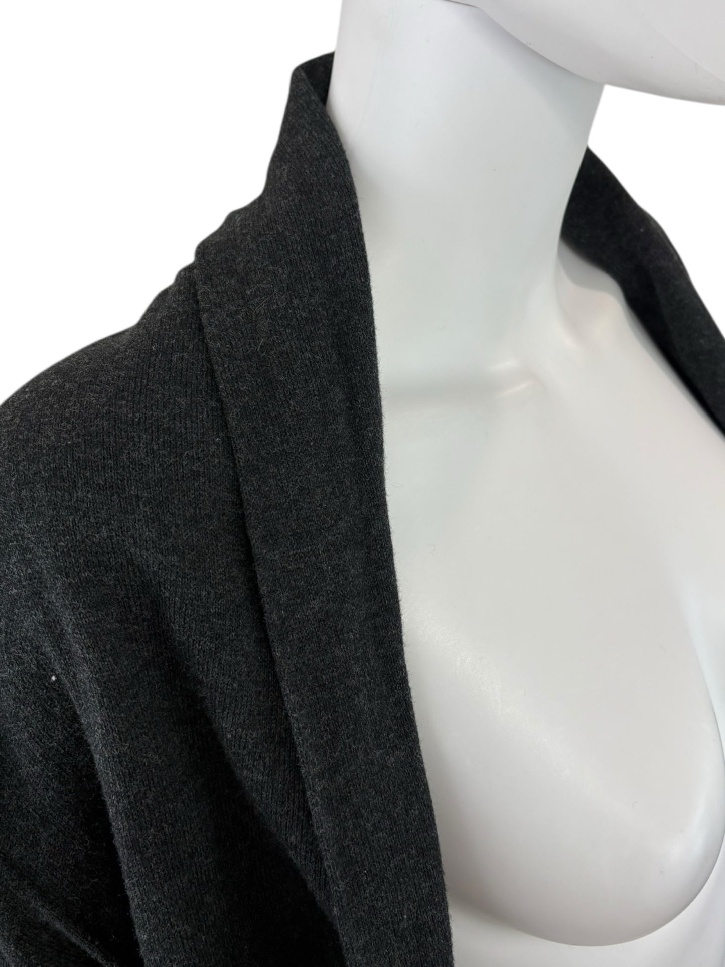 EILEEN FISHER Gray Handloomed Organic Cotton Sweater Cardigan Size S