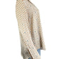 catherine gee Cream Patterned Button Down 100% Silk Size S