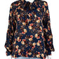 Gemma Navy Floral Blouse Size XS