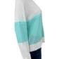 Aleeza Paris White And Teal Sweater Size 5X