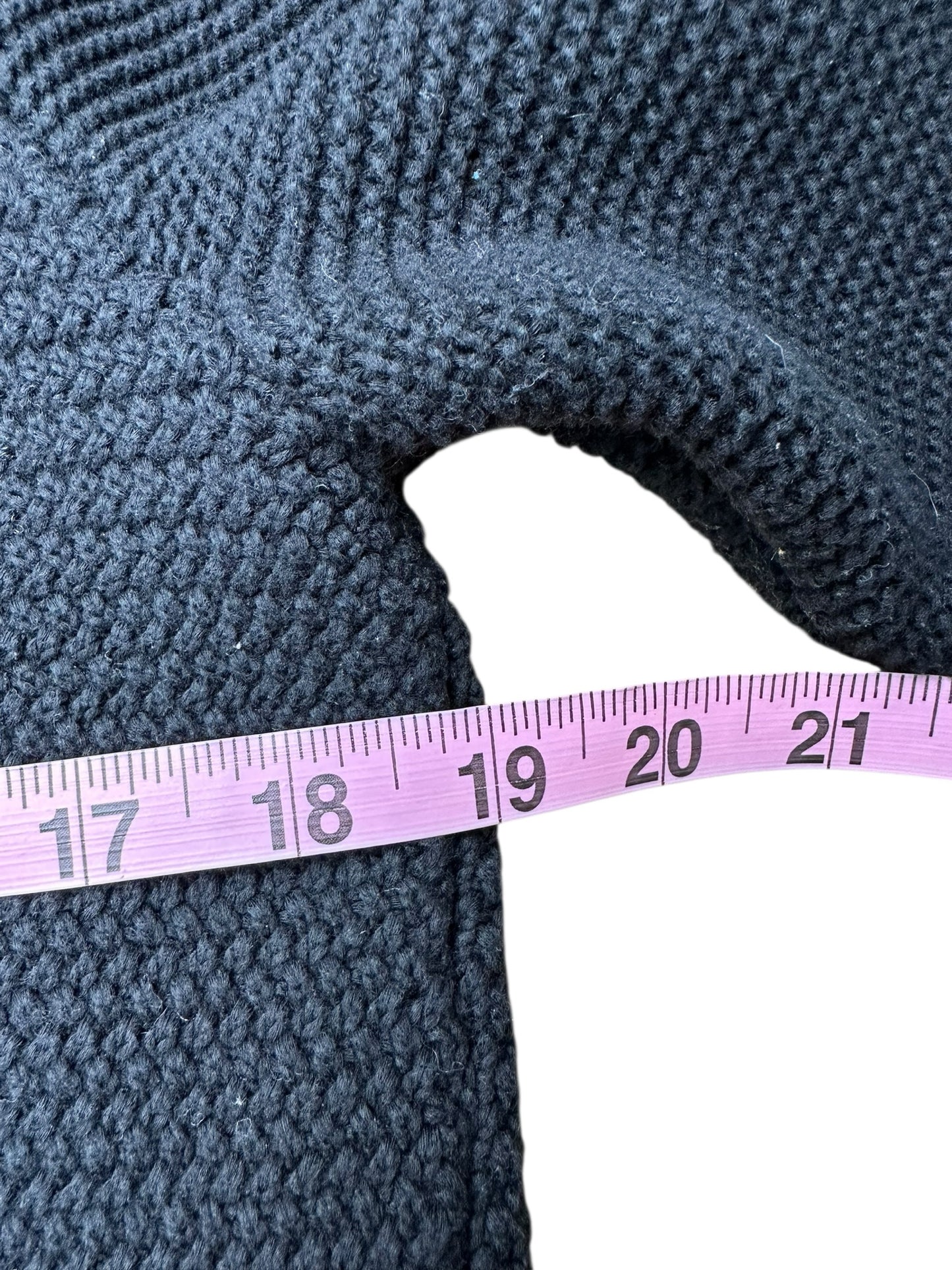 LILLA P Black Cable Knit Sweater Size L