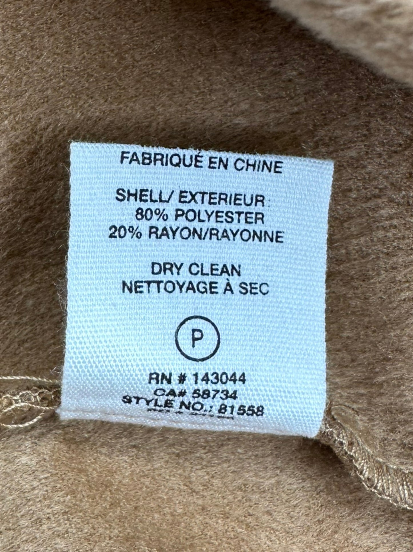 avec les filles Brown Cropped Coat Size L