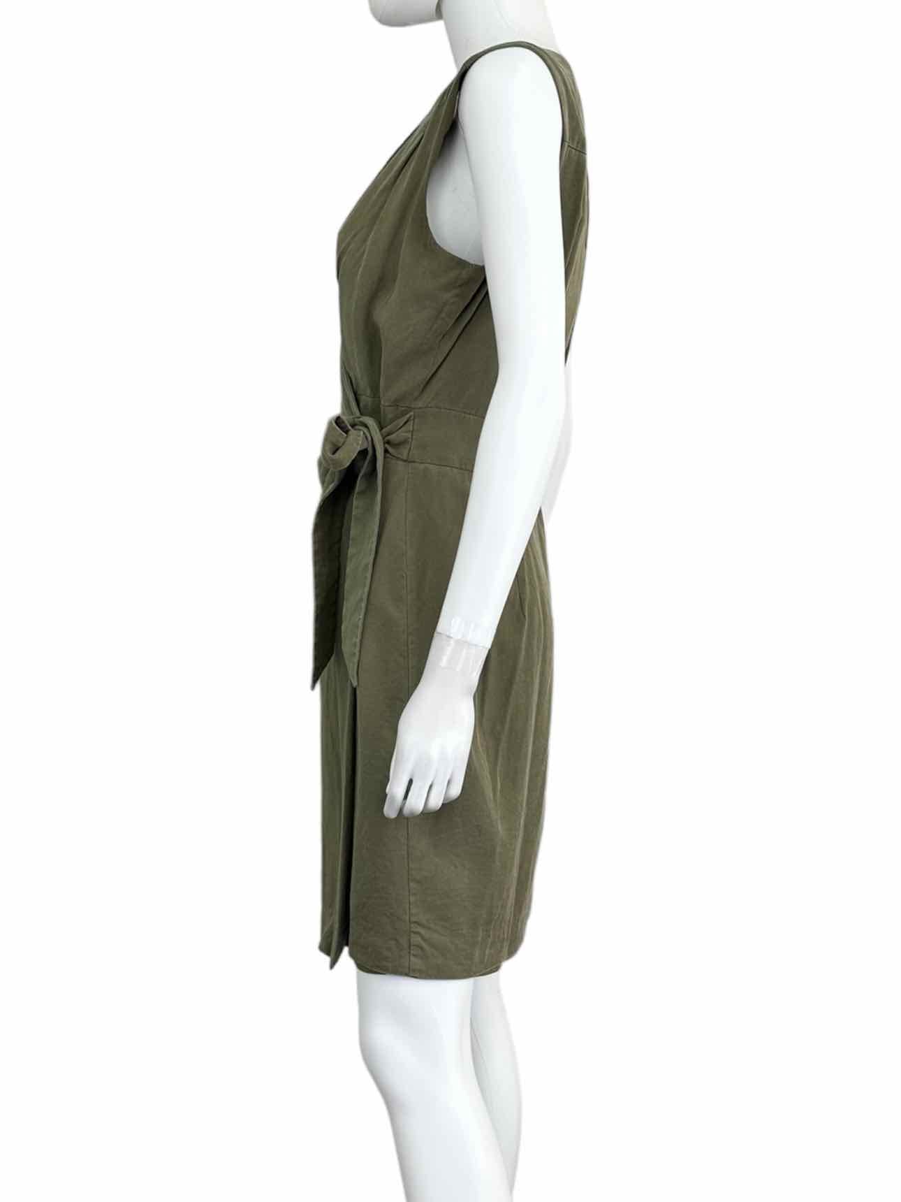 Banana republic green wrap dress best sale