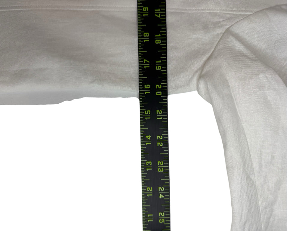Talbots NWT White Tailored Seaming Linen Blazer Size 12