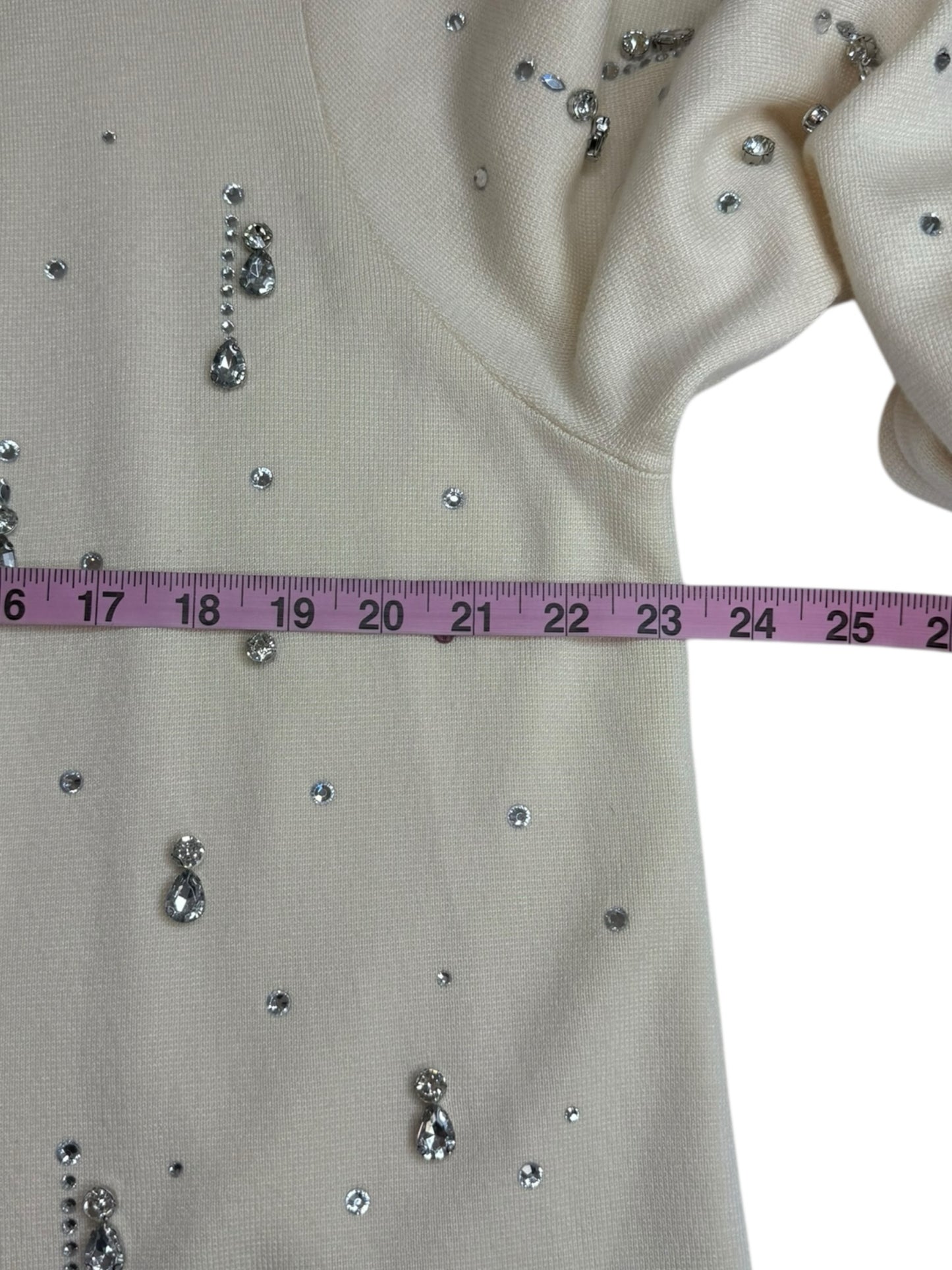 Chico's NWT Cream Drop Rhinestone Cardigan Size XL