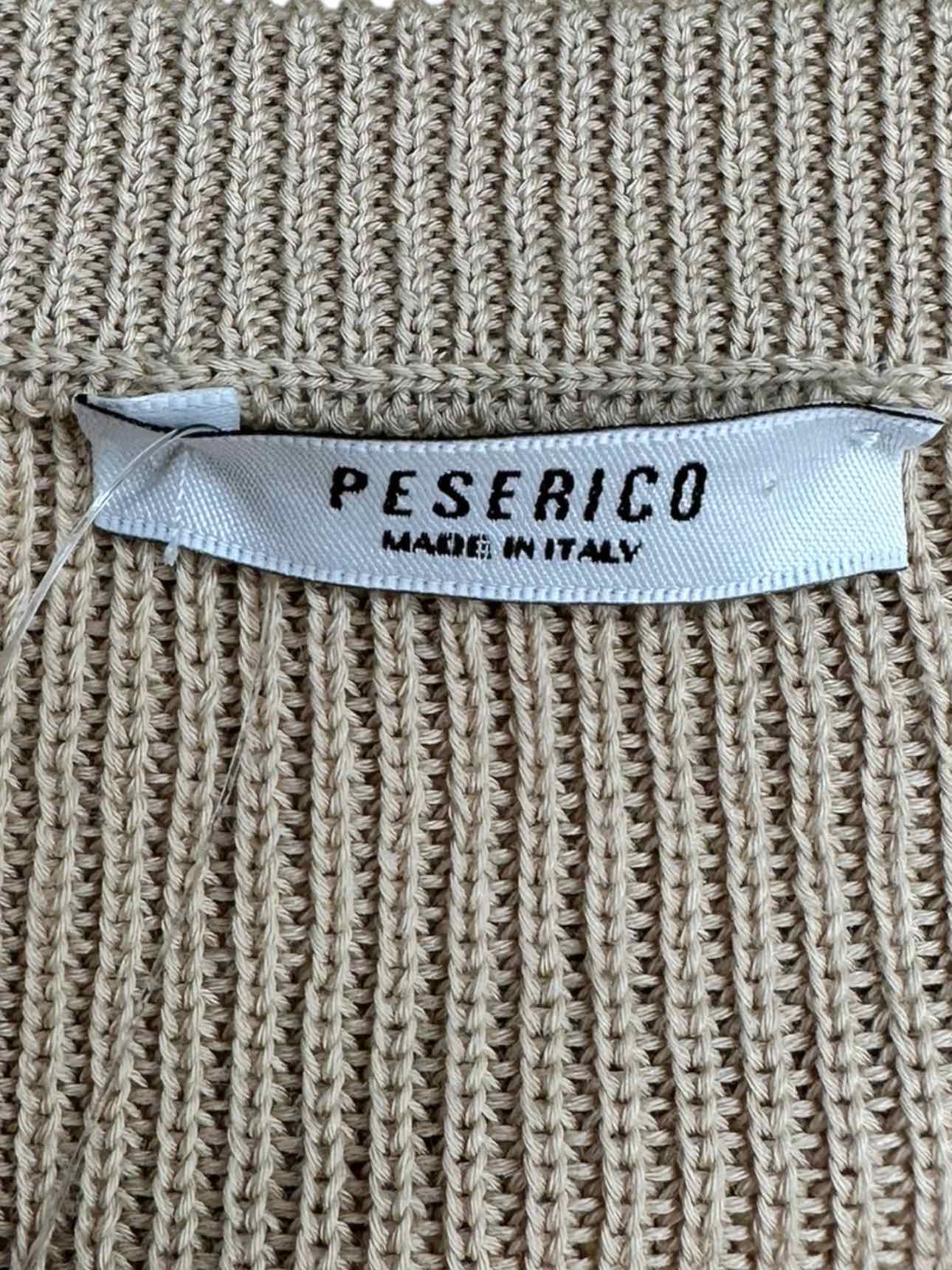 PESERICO Tan Short Sleeve Cardigan Size L