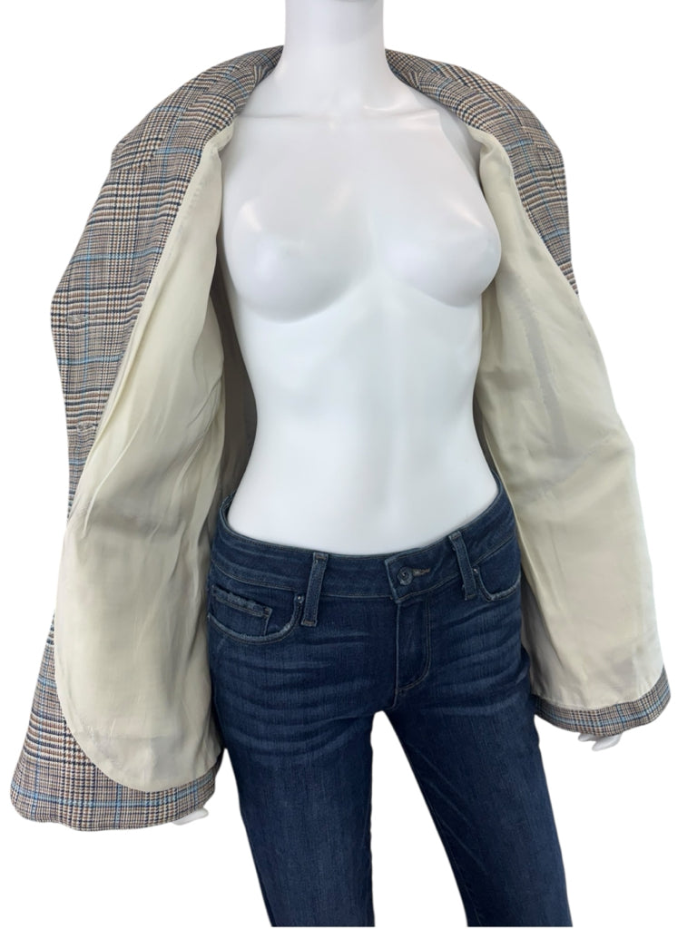 Iris Setlakwe Houndstooth Tweed Blazer Size 10