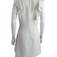 French Connection White Whisper Ruffle V-Neck Mini Cocktail Dress Size 8