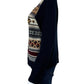 J. Crew Navy Jeweled Fair Isle Wool Sweater Size L
