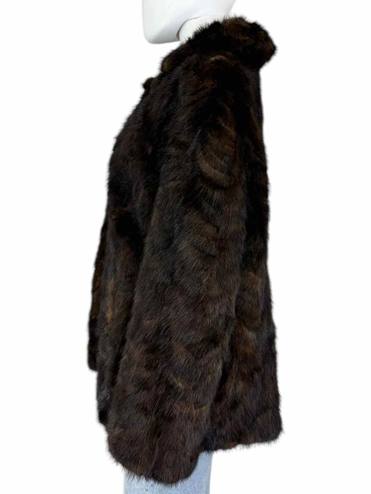 bensky furs Vintage Brown Mink Fur Coat Size L