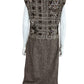 ESCADA Brown Alpaca Wool Tweed Midi Dress Size 44