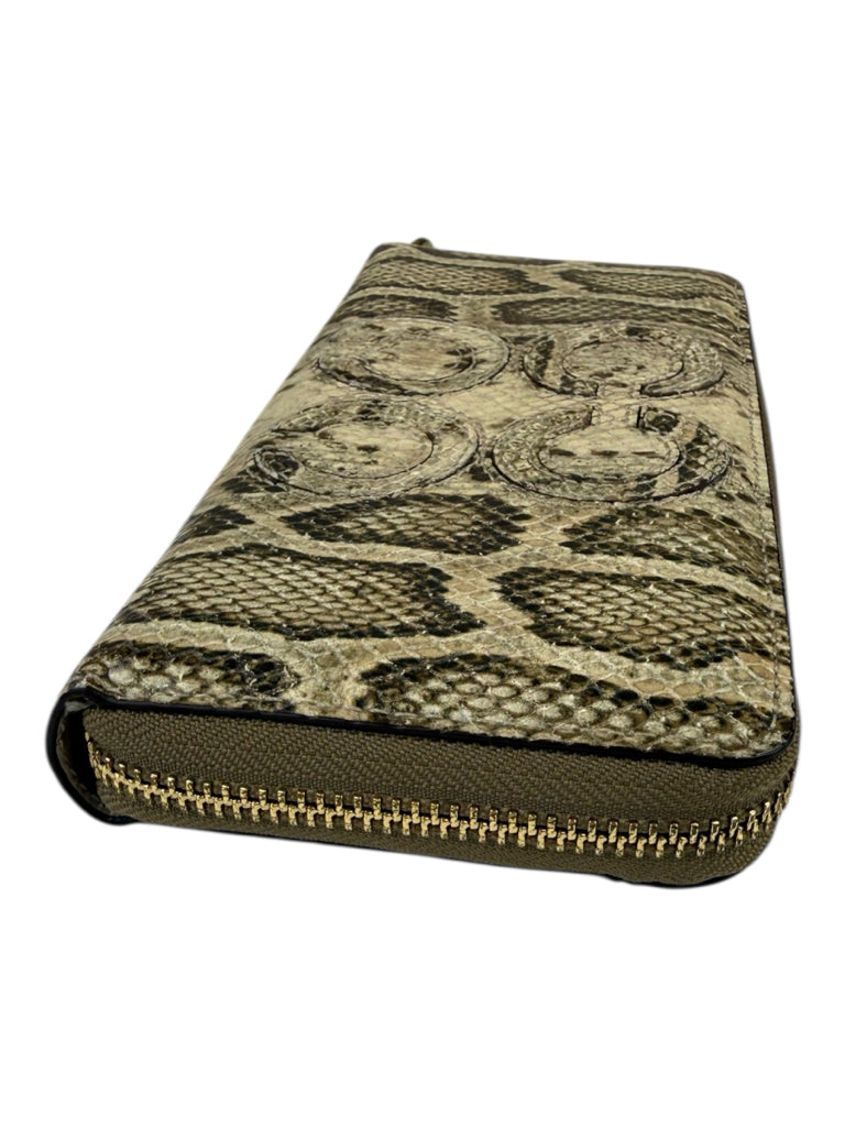 COACH Python Snakeskin Continental Wallet