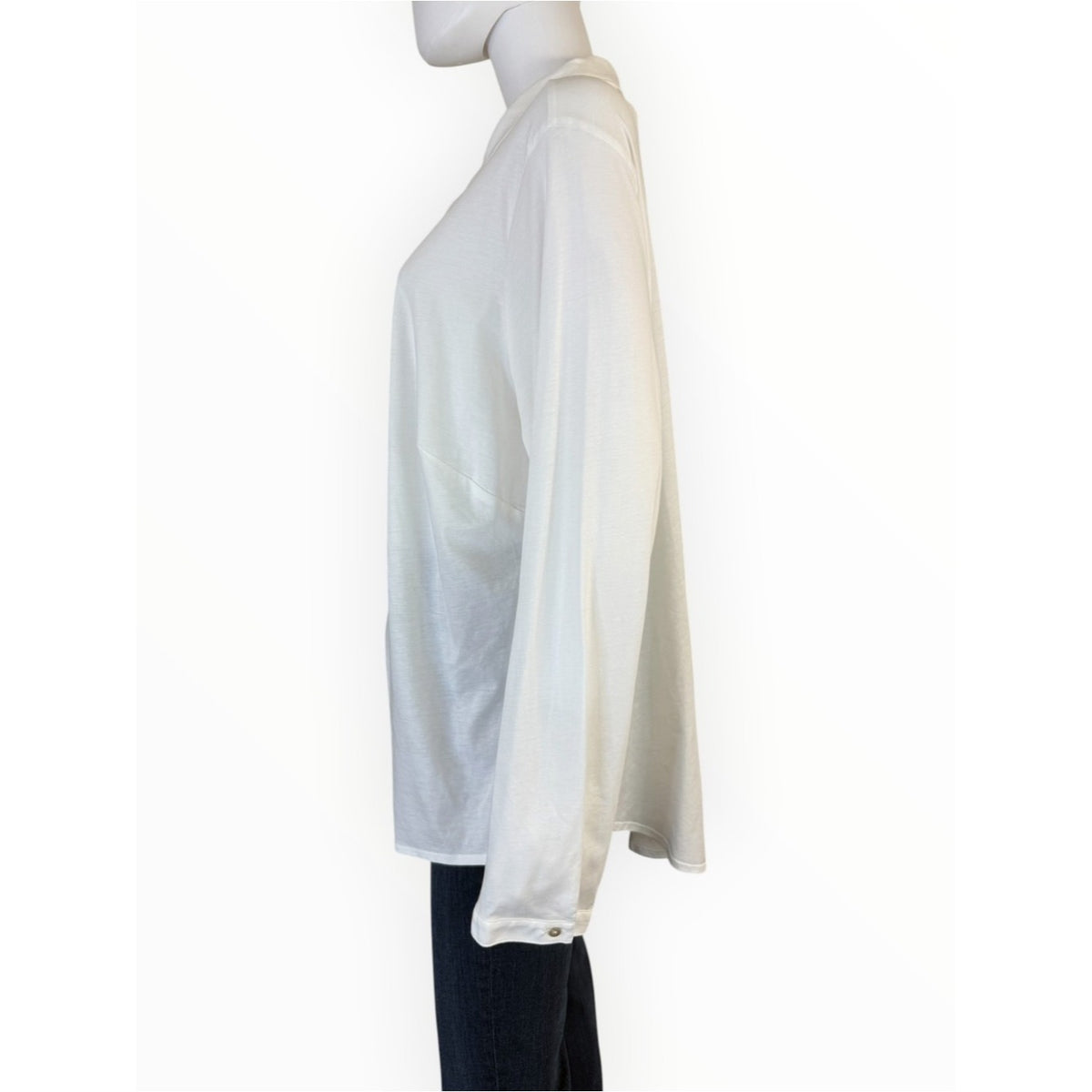 Eileen Fisher NWT White Organic Cotton Easy Jersey Shirt Size 3X