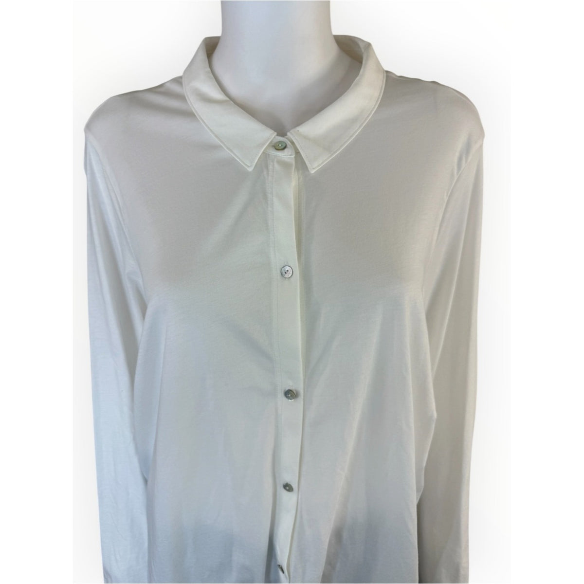 Eileen Fisher NWT White Organic Cotton Easy Jersey Shirt Size 3X