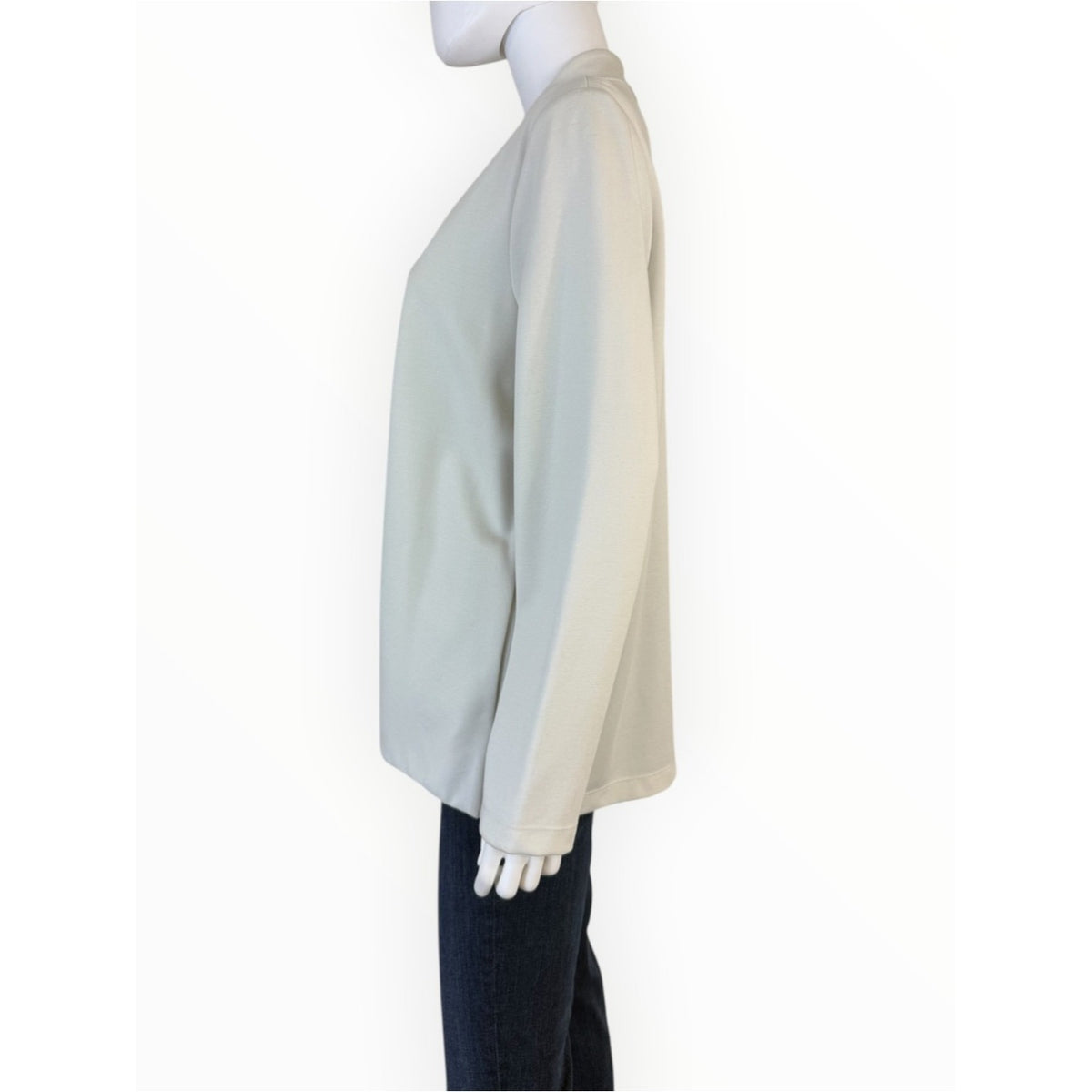 Eileen Fisher Bone Flex Tencel Ponte Notch Collar Jacket Size LP