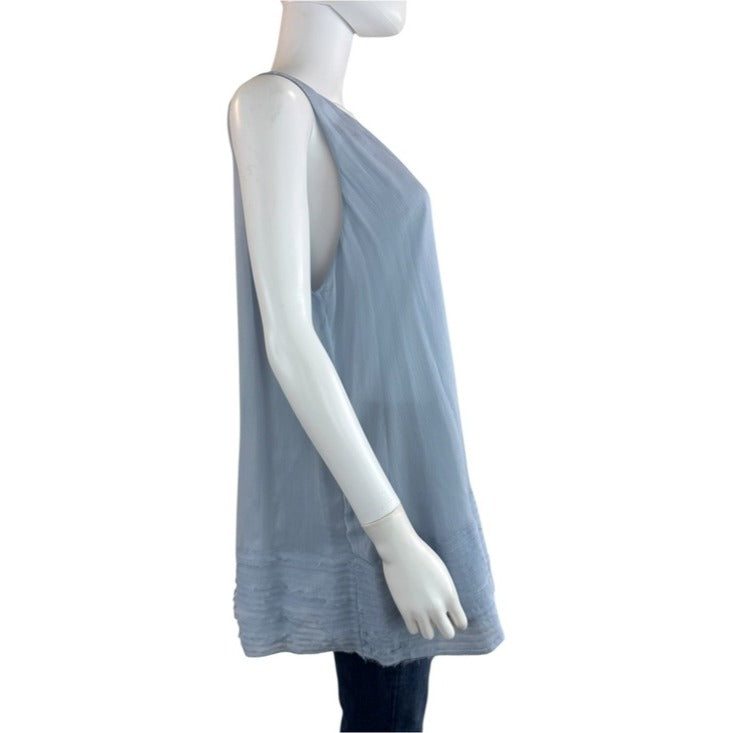 Eileen Fisher NWT Blue 100% Silk Tunic Tank Size XL