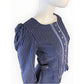 Free People NWT Navy Darcy Striped Peplum Jacket Size XS