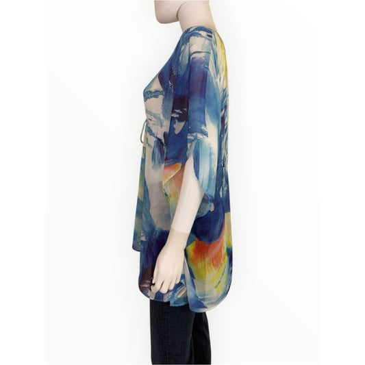 Chico’s Multi-Colored Sheer Swim Coverup Size S/M