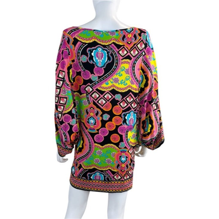 Trina Turk Marrakesh Print Kimono Mini Dress Size M