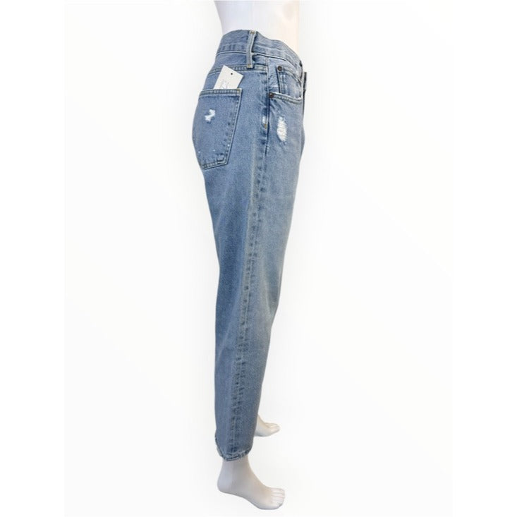 AGOLDE Light Blue Distressed Denim Parker Jeans Size 28