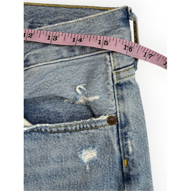 AGOLDE Light Blue Distressed Denim Parker Jeans Size 28