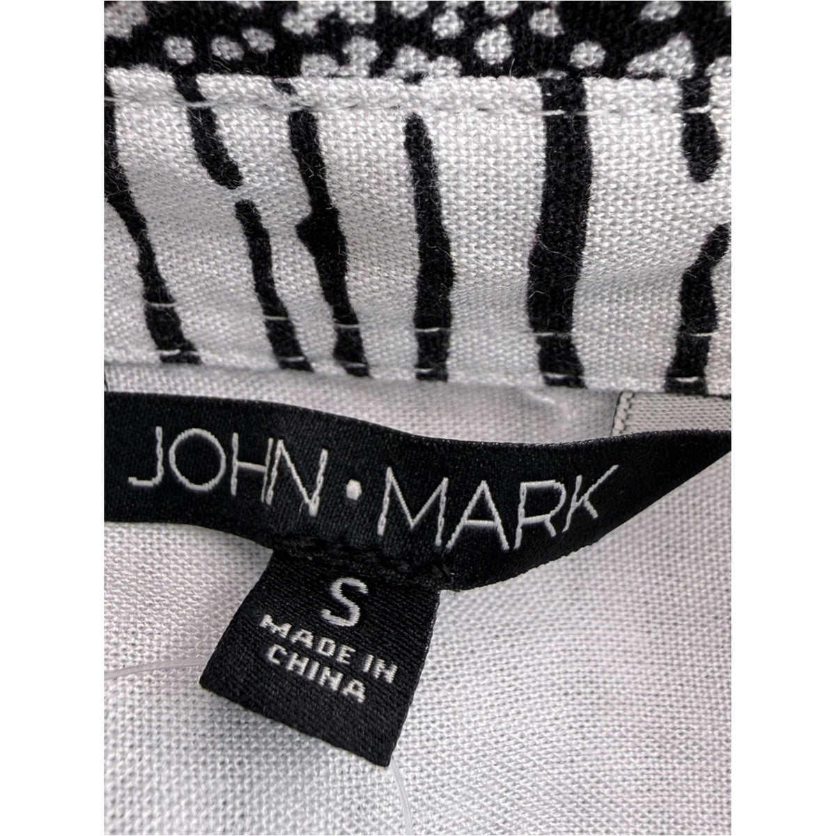 John Mark Beach Novelty Print Button Front Tunic Blouse Resort Size S
