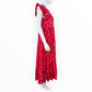 Karlie Red Floral Maxi Dress With Flutter Sleeves And Tiered Skirt Size S