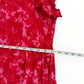 Karlie Red Floral Maxi Dress With Flutter Sleeves And Tiered Skirt Size S