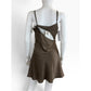 Princess Polly NWT Brown Linger Cutout Bias Minidress Size 4