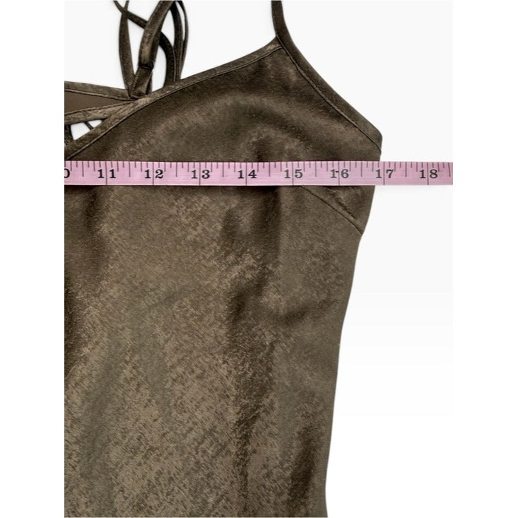 Princess Polly NWT Brown Linger Cutout Bias Minidress Size 4