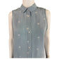 Rails Blue Mila Palms Sleeveless Chambray Button-down Size M