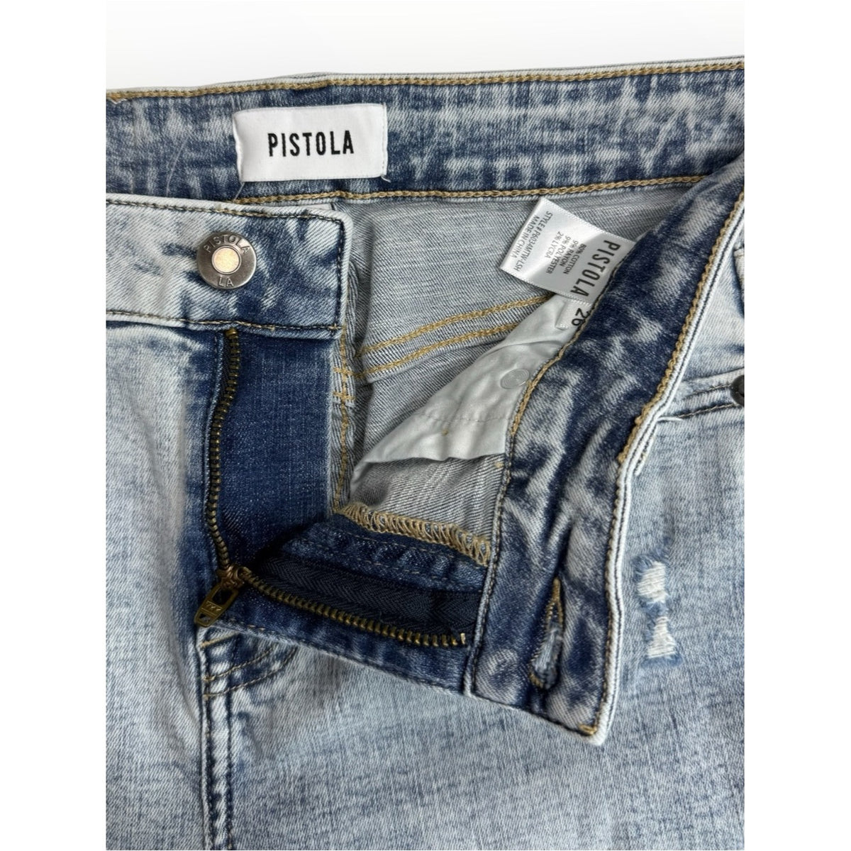 PISTOLA Blue Stone Wash Skinny Jeans Size 26