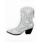 Matisse NWOT White Leather Contrast Stitch Aries Western Boot Size 7