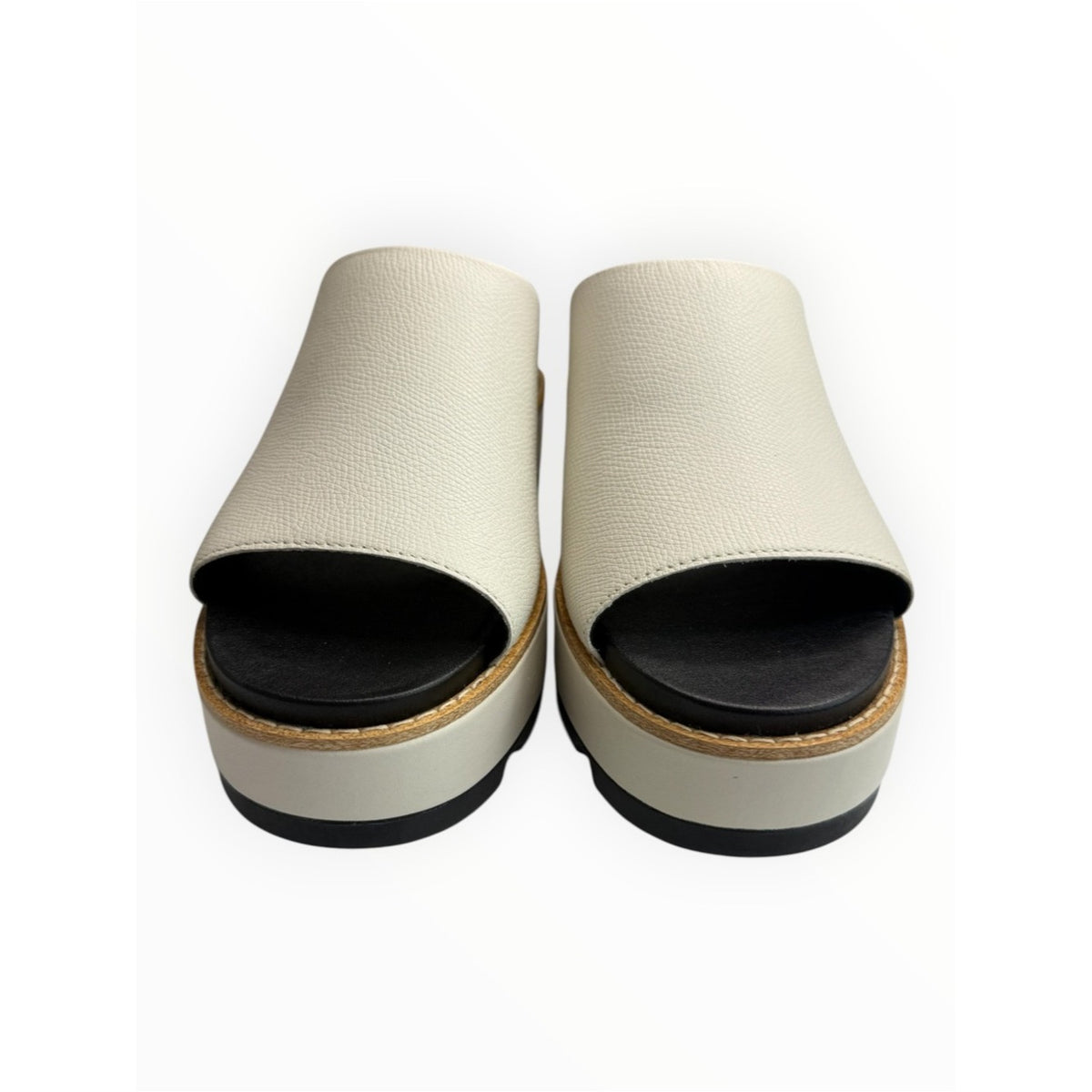 SOREL Chalk/Black Joanie IV Slide Wedge Sandal Size 10