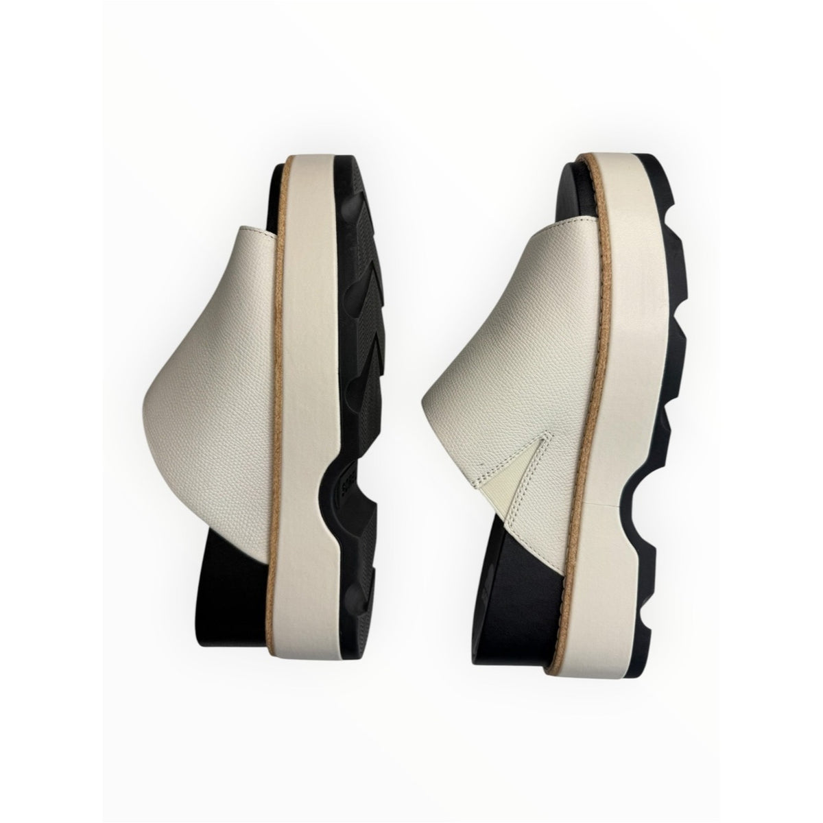 SOREL Chalk/Black Joanie IV Slide Wedge Sandal Size 10