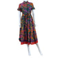 J. Marie Green Floral Asher Maxi Dress Size S
