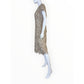 Antonio MELANI Tan Floral Lace Sheath Dress Size 12