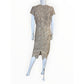 Antonio MELANI Tan Floral Lace Sheath Dress Size 12