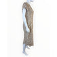 Antonio MELANI Tan Floral Lace Sheath Dress Size 12