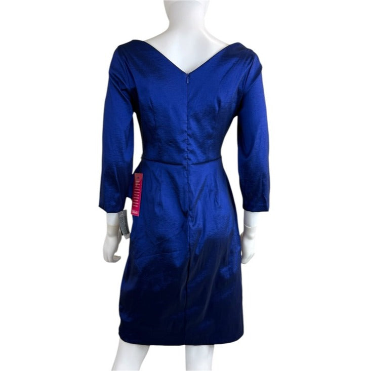 Alex Evenings NWT Royal Blue Taffeta Cocktail Dress Size 6