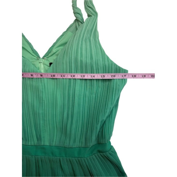 Banana Republic Green Pleated Ombré Midi Dress Size 6